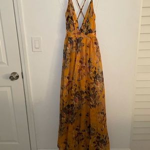 Spaghetti strap gown
